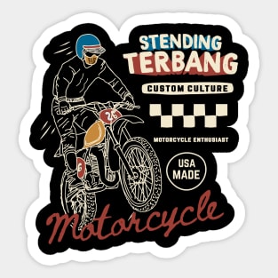 Flying motorcycle custom culture Sticker